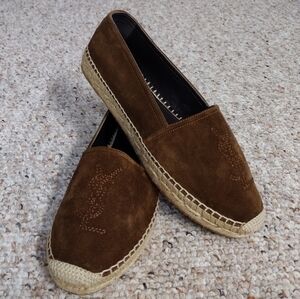 - NEW SAINT LAURENT - SUEDE ESPADRILLES WOMEN'S SHOES  SIZE :7.5